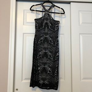 Guess Black Lace Midi Dress